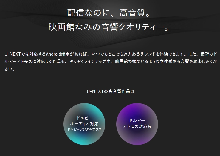 U-NEXT高音質